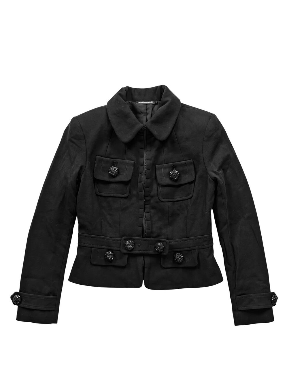 Charles Chang-Lima Military Jacket With Elegant Buttons Sz 6 (Small)